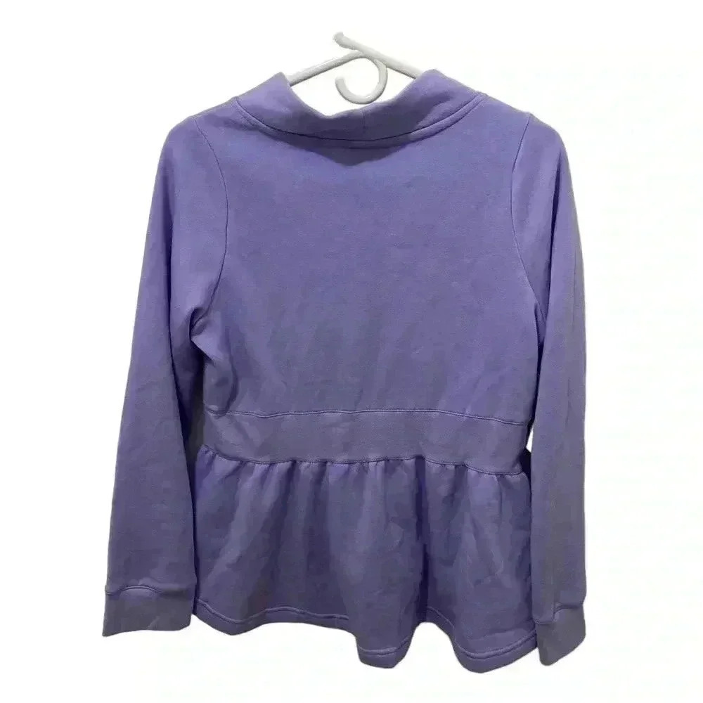 New Girl’s Nike Purple Mock Neck Sweatshirt - Picture 2 of 7